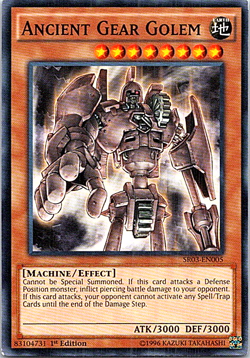 Ancient Gear Golem SR03-EN005 Yu-Gi-Oh! Light Play 1st Edition - Image 1