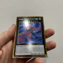 Yugioh Number C9: Chaos Dyson Sphere PGLD-EN022 Unl edition Gold Secret rare NM - Image 2