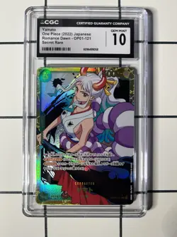 One Piece Yamato OP01-121 Secret Rare Japanese CGC 10 Gem Mint 2022 Romance Dawn - Image 1