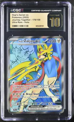 Hop's Zacian ex 176/159 Journey Together Holo CGC Pristine 10 Pokemon Card - Image 1