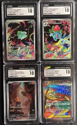 Pokemon TCG Japanese CGC Gem Mint 10 Card Lot - x4 Graded Cards - Image 1
