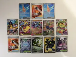 Pokemon 13 CARD Collection Lot - Modern VMax EX V Rare Gold, Illustration Rare - Image 1