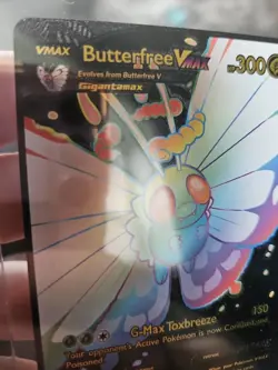 Butterfree Vmax Rainbow Black Foil Fan Art Vinyl 190/189 Collector Pokemon Card - Image 4