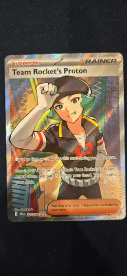 NM Team Rocket's Proton 227/182 Trainer Card - Image 1