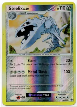 Steelix 38/130 Pokemon Card TCG Diamond and Pearl Reverse Holo - Image 1