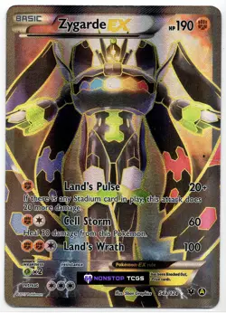 Zygarde EX 054A/124 Pokemon Card TCG Alternate Full Art Holo Rare - Image 1