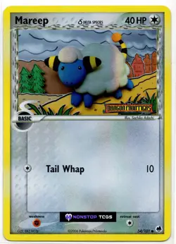 Mareep Delta Species 54/101 Pokemon Card TCG EX Dragon Frontiers Reverse Holo - Image 1