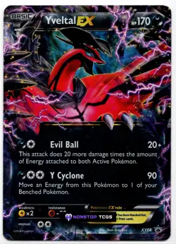 Yveltal EX XY08 Pokemon Card TCG XY Promo Holo Ultra Rare - Image 1