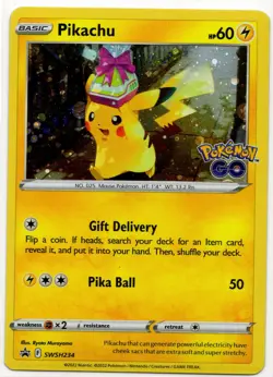 Pikachu SWSH234 Pokemon TCG SWSH Sword & Shield Promo Card Holo Near Mint - Image 1