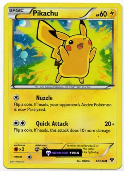 Pikachu 2014 Movie Promo 42/146 Pokemon Card TCG XY Promo Cosmos Holo - Image 1