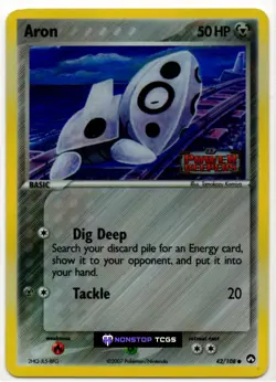 Aron 42/108 Pokemon Card TCG Power Keepers Reverse Holo Stamped - Image 1