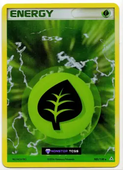 Grass Energy 105/110 Pokemon Card TCG EX Holon Phantoms Holo - Image 1