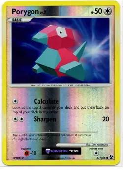 Porygon 81/106 Pokemon Card TCG D&P Great Encounters Reverse Holo - Image 1
