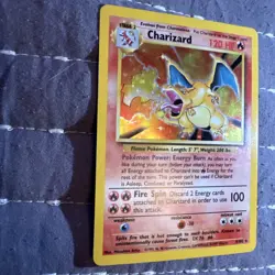 Pokemon TCG Base Set Charizard 4/102 Holo Foil Card Lightly Played - Image 2