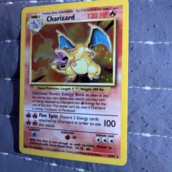 Pokemon TCG Base Set Charizard 4/102 Holo Foil Card Lightly Played - Image 3