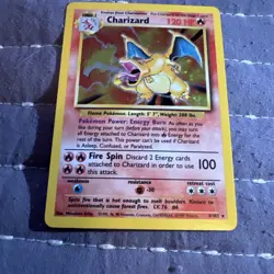 Pokemon TCG Base Set Charizard 4/102 Holo Foil Card Lightly Played - Image 4