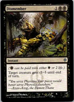 MTG Magic The Gathering Dismember New Phyrexia Played See Scan A - Image 1