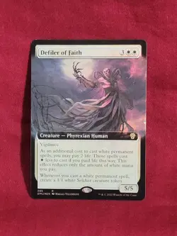 FOIL EXTENDED ART DEFILER OF FAITH NM! *DOMINARIA UNITED* - Image 1