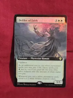 FOIL EXTENDED ART DEFILER OF FAITH NM! *DOMINARIA UNITED* - Image 3
