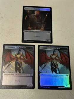 3 x mtg foil token Vampire // Vampire Demon, 0004/0015 Lost Caverns of Ixalan - Image 1