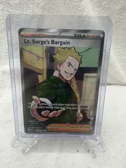 Pokemon Lt. Surge's Bargain Holo #170/132 ME01: Mega Evolution Near Mint - Image 1