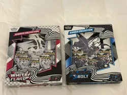 2 Pokemon TCG SV10.5 Black Bolt & White Flare Binder Collection Box Sealed New - Image 1