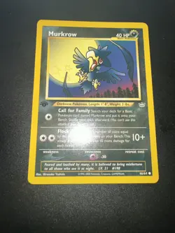 NM Murkrow 46/64 1st Edition Neo Revelation Rare Non Holo Pokemon (2000) - Image 2