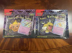 Pokemon TCG Paldean Fates Tech Sticker Collection (3 Pack Blister) - Lot Of 2 - Image 1