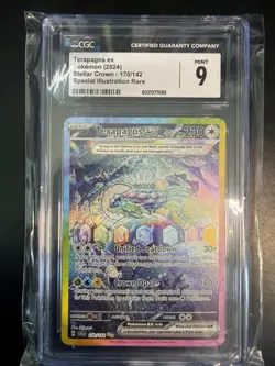 Terapagos EX 170/142 Special Illustration Rare Pokemon CGC 9 Mint - Image 1