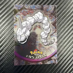 Onix Rainbow Foil Topps Pokemon TV Animation Edition Series 2 #95 2000 - Image 1