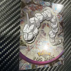 Onix Rainbow Foil Topps Pokemon TV Animation Edition Series 2 #95 2000 - Image 2