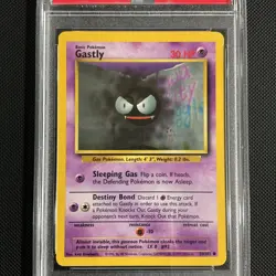 1999 POKEMON BASE SET #50 GASTLY PSA 9 - Image 2