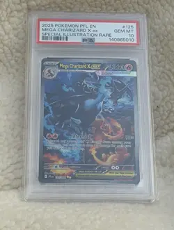 Pokemon 2025 Mega Charizard X ex 125/094 SIR Phantasmal Flames GEM MINT PSA 10 - Image 2