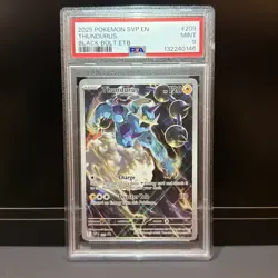 2025 POKEMON SVP BLACK BOLT ETB PROMO #209 THUNDURUS PSA 9 MINT - Image 1