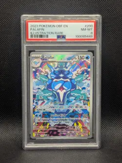 Palafin PSA 8 NM-MINT Illustration Rare #200 2023 Obsidian Flames Pokemon TCG - Image 1