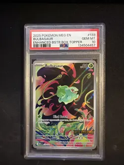 PSA 10 BULBASAUR #133 STAMPED MEGA ENHANCED BOX TOPPER 2025 POKEMON MEG EN - Image 1