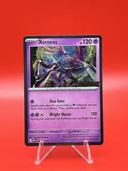 Xerneas 064/132 Stamped Best Buy Promo Pokemon Mega Evolution Cosmos Holo - Image 1