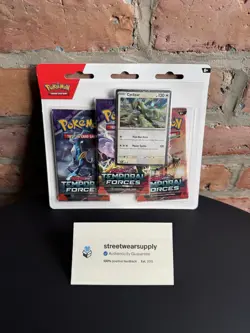 SEALED Pokemon Scarlet & Violet Temporal Forces 3 Pack Blister Pack (Cyclizar) - Image 1