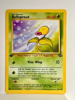 Pokemon TCG Bellsprout 49/64 1st Edition Jungle LP+ - Image 1