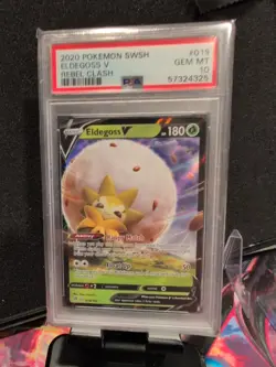 2020 Pokemon Sword & Shield Rebel Clash Eldegoss V #19 PSA 10 GEM MINT - Image 2