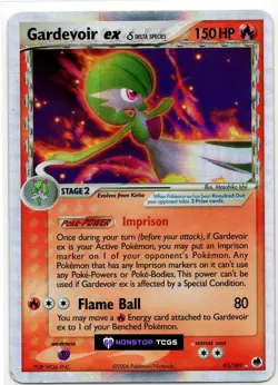 Gardevoir ex Delta Species 93/101 Pokemon TCG Dragon Frontiers Holo Damaged - Image 1