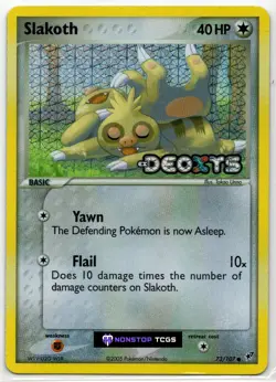 Slakoth 73/107 Pokemon TCG EX Deoxys Reverse Holo Stamped - Image 1