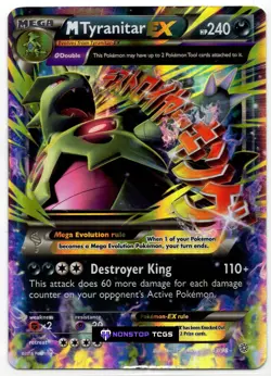 M Tyranitar EX Mega 43/98 Pokemon TCG XY Ancient Origins Holo Rare - Image 1