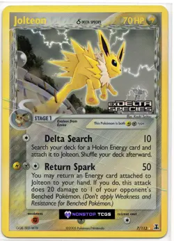 Jolteon 7/113 Pokemon TCG EX Series Delta Species Reverse Holo Rare - Image 4