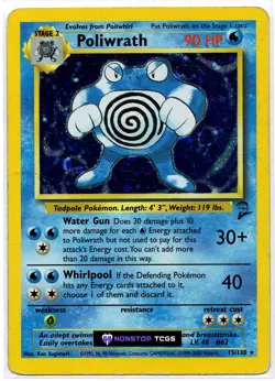 Poliwrath 15/130 Pokemon TCG WOTC Base Set 2 Holo Rare - Image 4