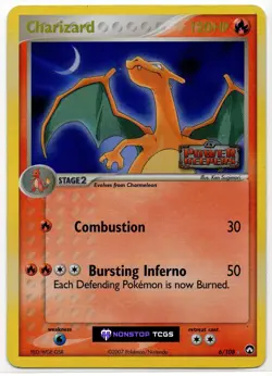 Charizard 6/108 Pokemon TCG EX Power Keepers Reverse Holo Stamped Light Play C - Image 1
