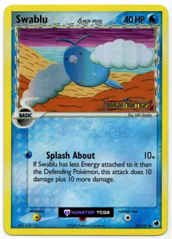 Swablu Delta Species 65/101 Pokemon TCG Dragon Frontiers Reverse Holo Stamped - Image 1
