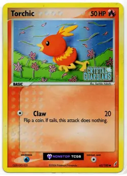 Torchic 65/100 Pokemon TCG EX Crystal Guardians Reverse Holo Stamped - Image 1