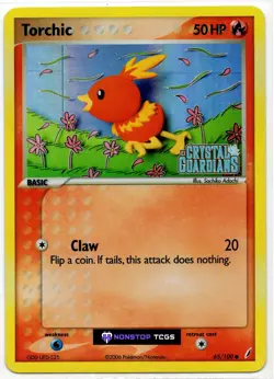 Torchic 65/100 Pokemon TCG EX Crystal Guardians Reverse Holo Stamped - Image 4