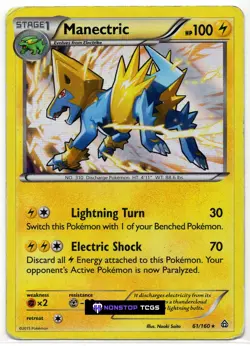 Manectric 61/160 Pokemon TCG XY Primal Clash Holo Rare - Image 1